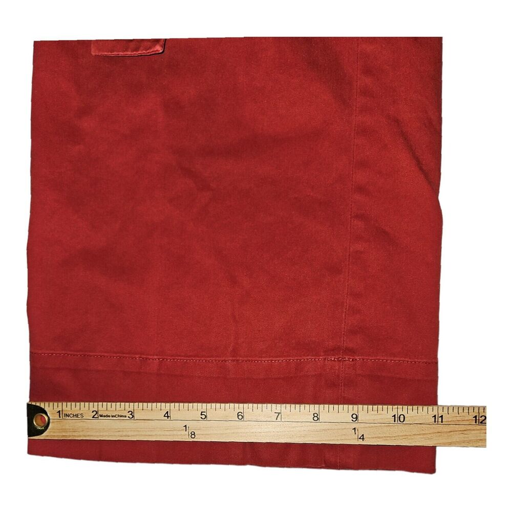 Banana Republic Capri Pants Women's 10 Wide Leg Red Self Tie Casual Workwear - Picture 6 of 10